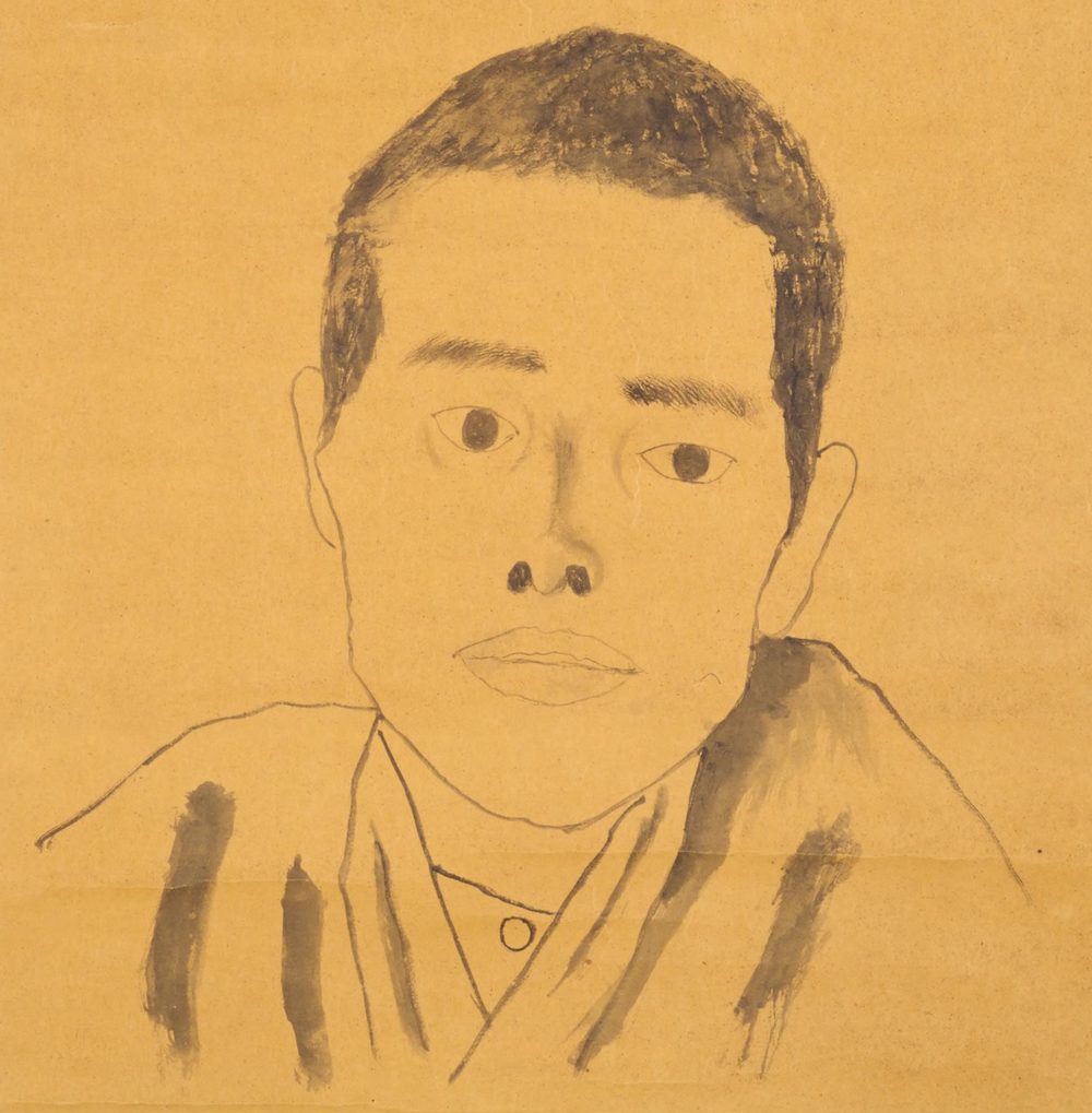 正岡子規の自画像。五月晴れの俳句を多く詠んだ俳人として知られる