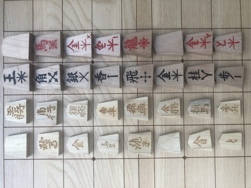 将棋の駒の動き方を示した図