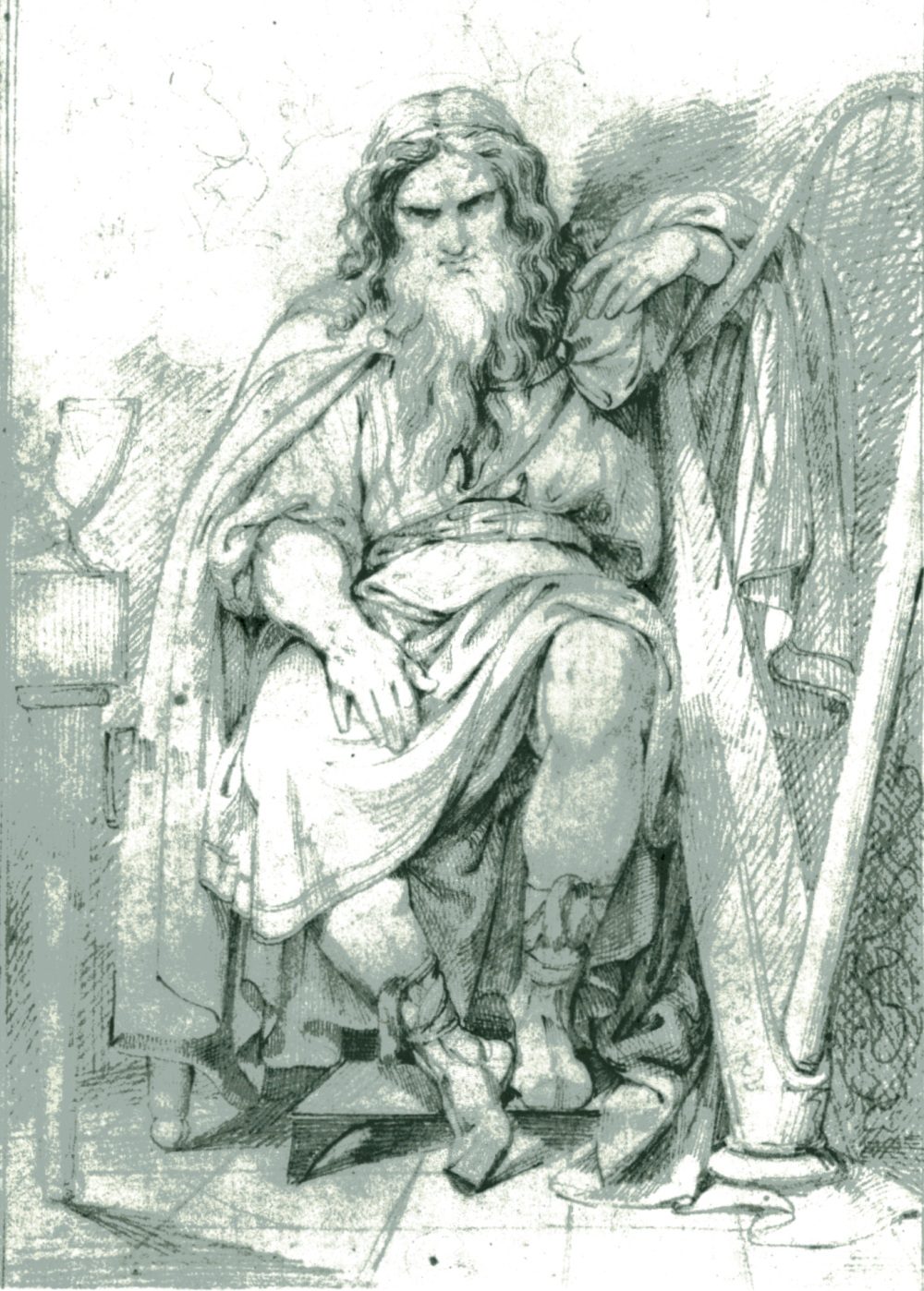 ブラギ｜詩歌と音楽を司る吟遊神（ヴァルボム画）