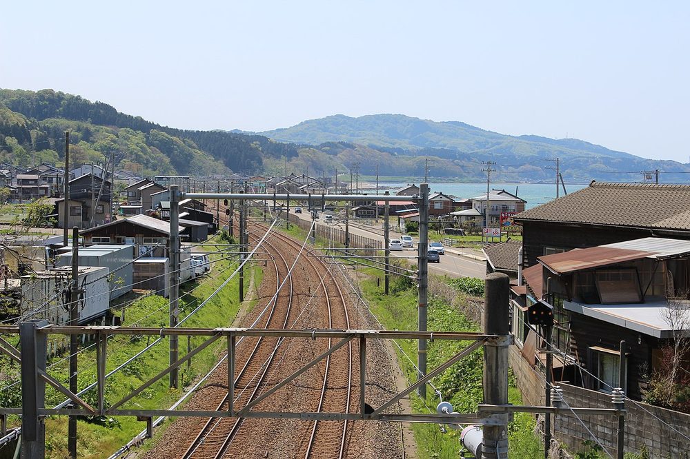 新潟県上越市長浜の海辺