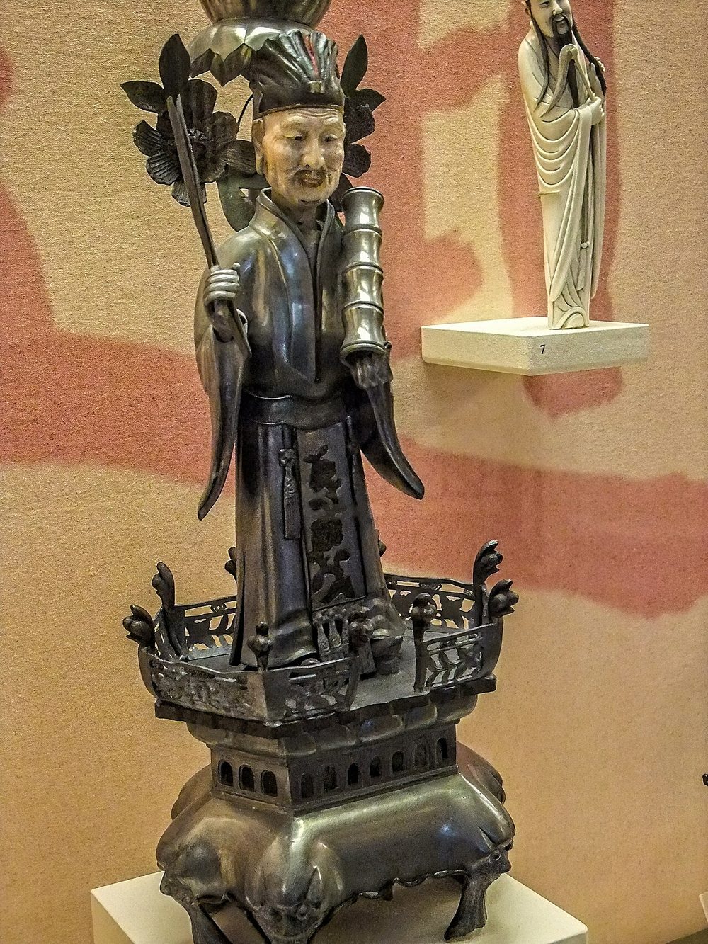 張果老 清代錫製人形 フィールド博物館所蔵