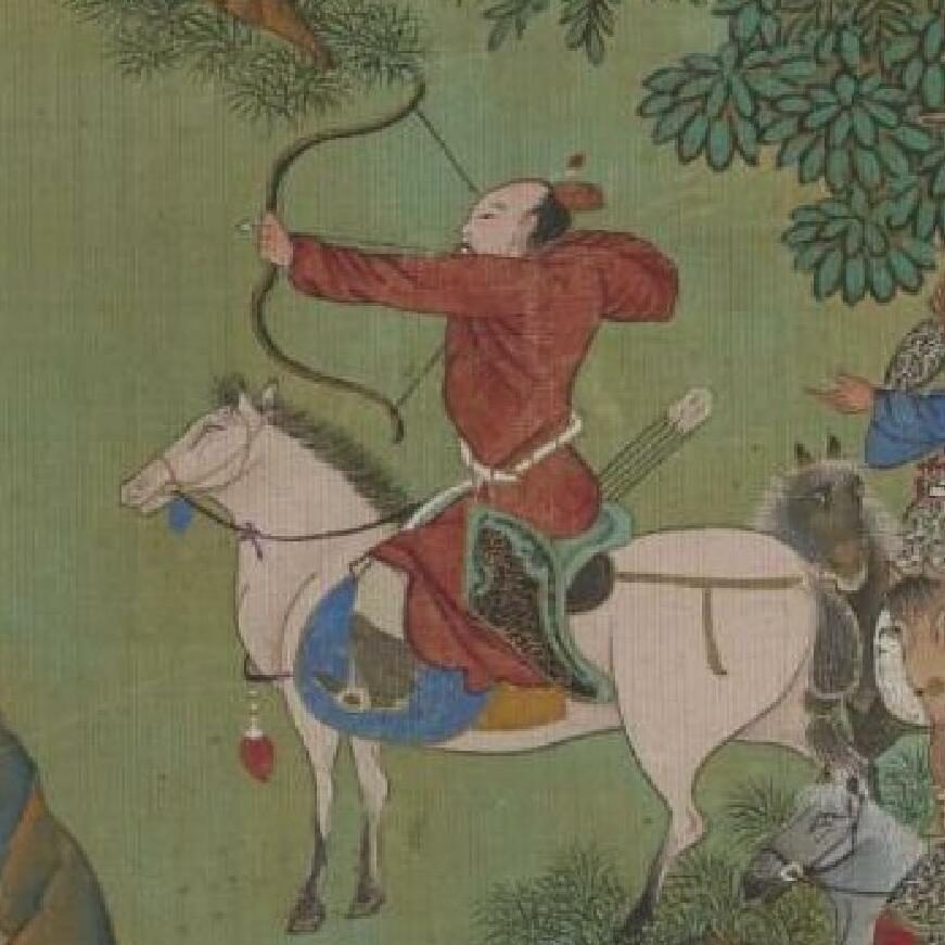 后羿射日 帝鑑図説 18世紀彩色挿絵