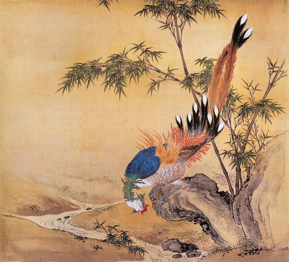 鳳凰 愈省筆 18世紀中国絵画