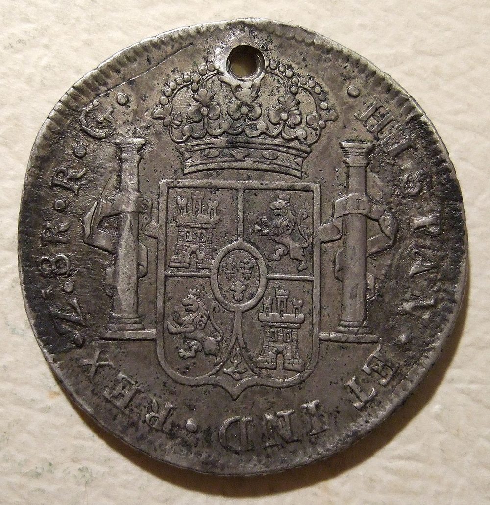 スペインの8レアル銀貨（ピース・オブ・エイト）