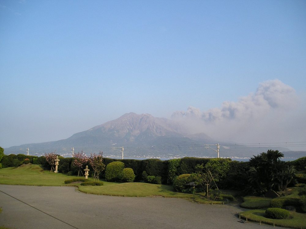 仙巌園から望む桜島