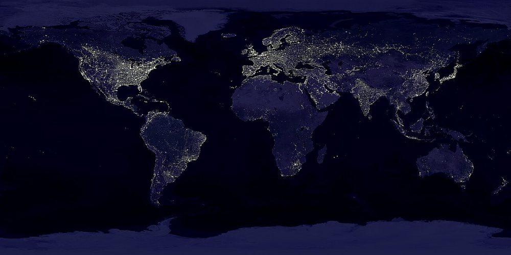 夜の地球 世界の国際・地理の常識クイズ