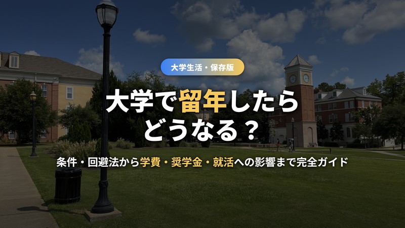 大学で留年したらどうなる？条件・回避法から学費・奨学金・就活への影響まで完全ガイド