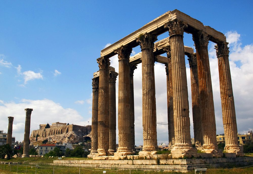 古代ギリシャの神殿の柱